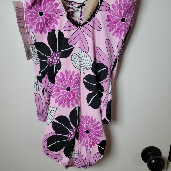 Sirena Pink Floral Swimsuit | One-Piece Simsuit | Size 10 (NWT) - Picture 7 of 9